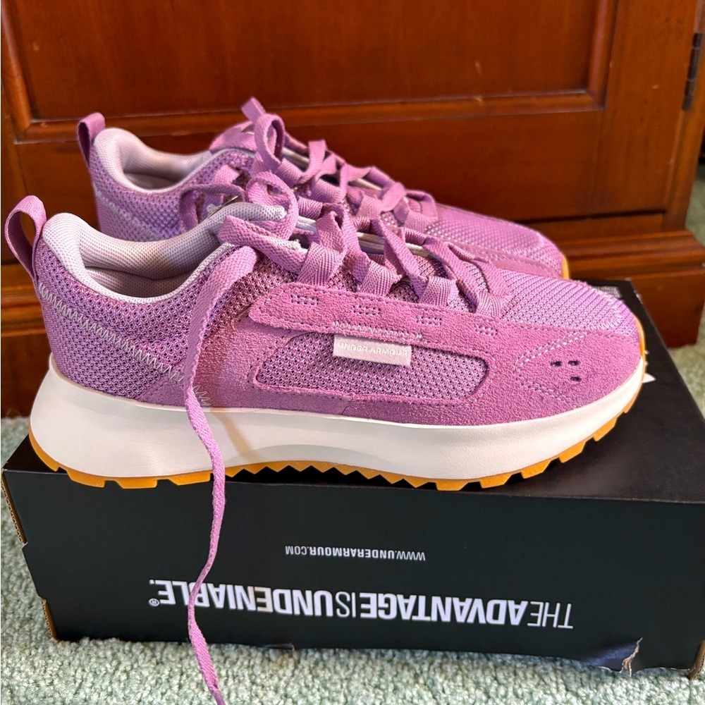 NEW Under Armour UA W Street Mirage Women's Sneakers Purple Size 6.5 CasualShoes
